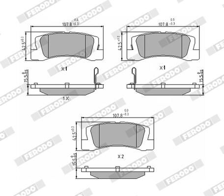FERODO Plaquettes de frein à disque FDB848