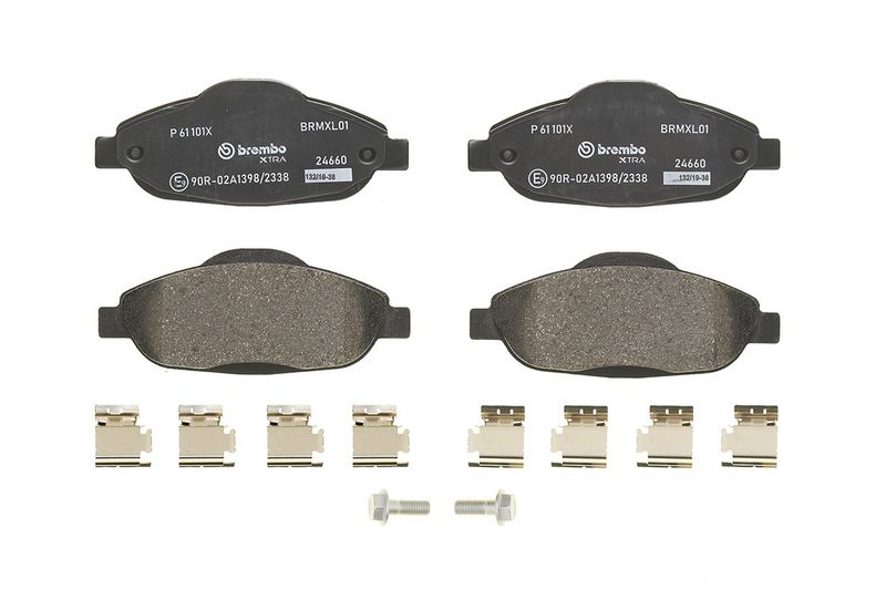 Piduriklotsi komplekt, ketaspidur, BREMBO P 61 101X