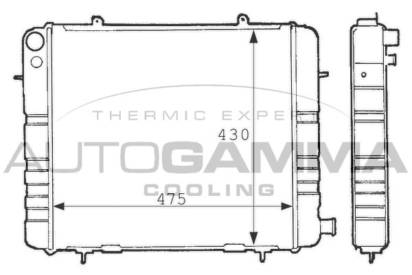 AUTOGAMMA hűtő, motorhűtés 100695