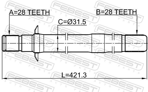 FEBEST 1212-DM15RH Drive Shaft