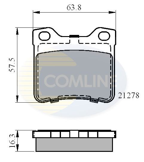 Комплект гальмівних накладок, дискове гальмо, Comline CBP01060