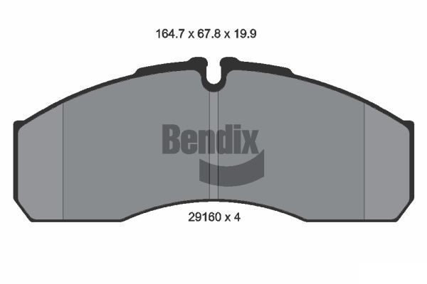 BENDIX Braking fékbetétkészlet, tárcsafék BPD1495