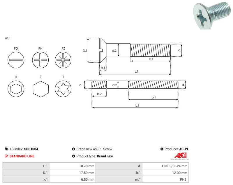 AS-PL SRS1004 Repair Set, alternator