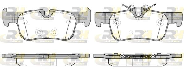 Комплект гальмівних накладок, дискове гальмо, Roadhouse 2157300