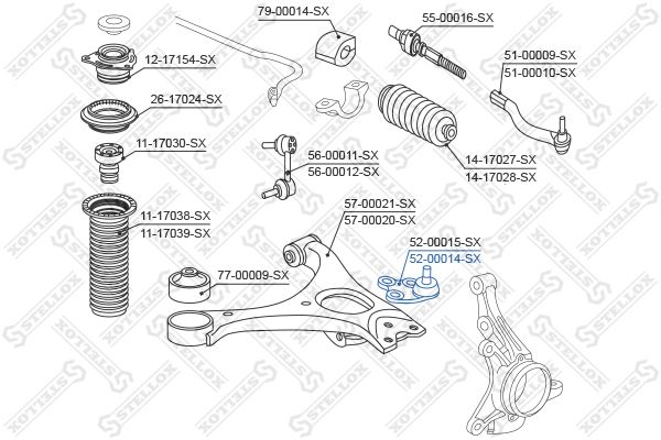 STELLOX 52-00014-SX Ball Joint