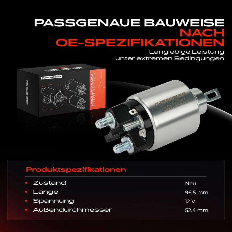 Frankberg 5481FB0058653 Solenoid Switch, starter