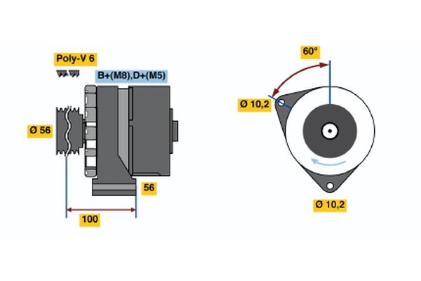 BOSCH Dynamo / Alternator 0 986 036 370