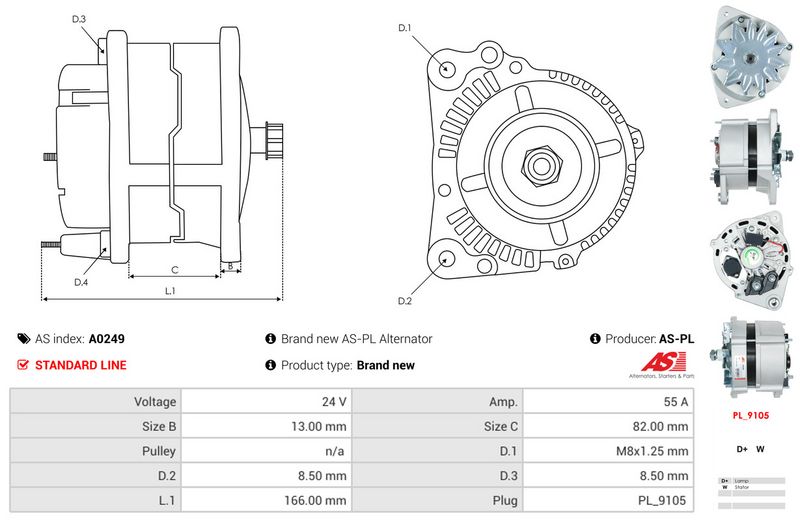 AS-PL A0249 Alternator