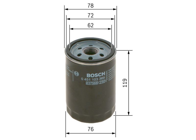 BOSCH 0 451 103 369 Oil Filter