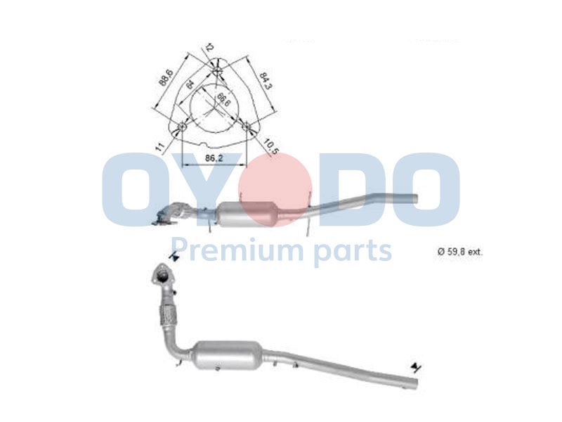 Oyodo 20N0142-OYO Soot/Particulate Filter, exhaust system