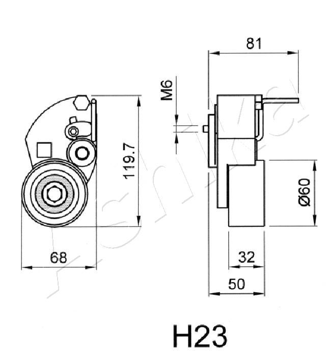 ASHIKA 45-0H-023 Tensioner, timing belt