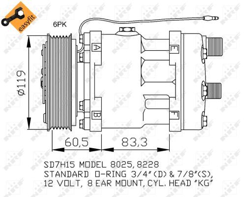 Kompressor, kliimaseade, NRF 32768
