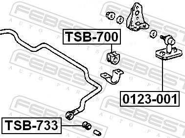 FEBEST 0123-001 Link/Coupling Rod, stabiliser bar