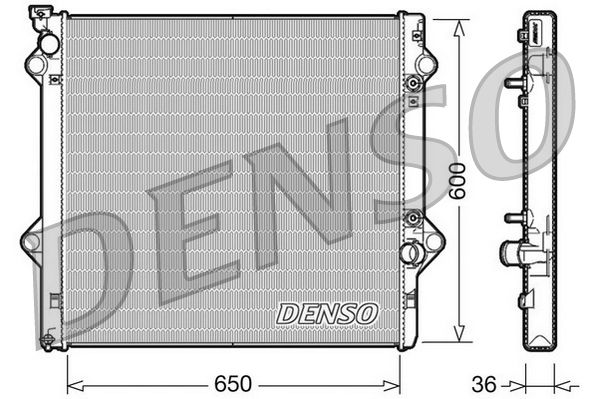 Радіатор, система охолодження двигуна, Denso DRM50049