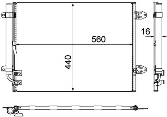 Конденсатор, система кондиціонування повітря, Mahle AC733000P