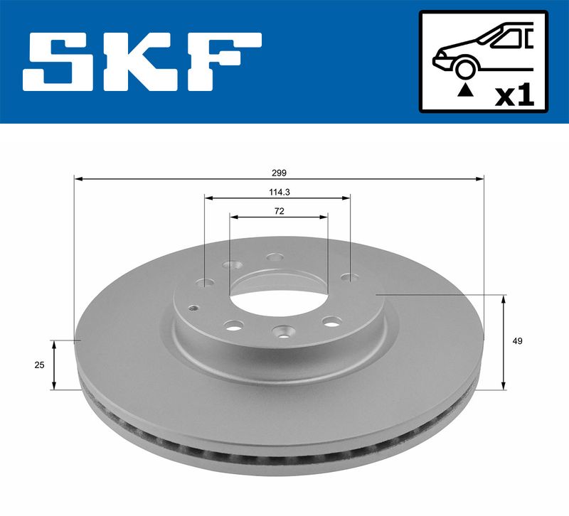 SKF VKBD 80218 V1 Brake Disc