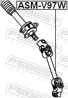 Вал, кермове управління, Febest ASM-V97W