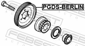 Шків, колінчатий вал, Febest PGDS-BERLIN