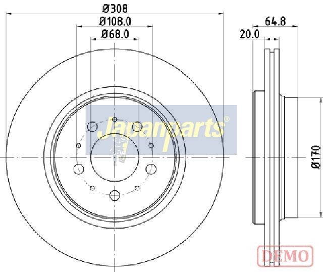спирачен диск JAPANPARTS