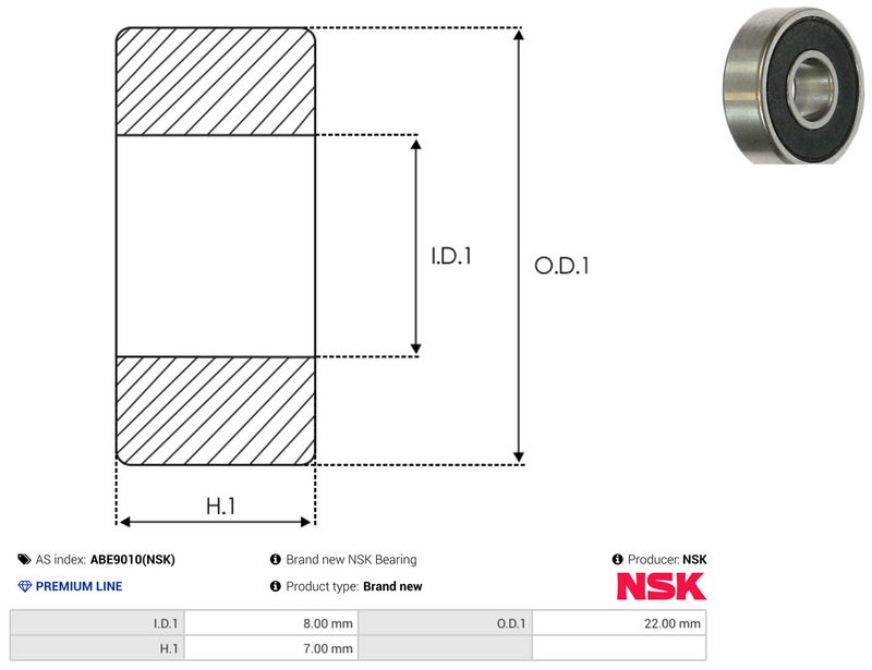 AS-PL ABE9010(NSK) Bearing