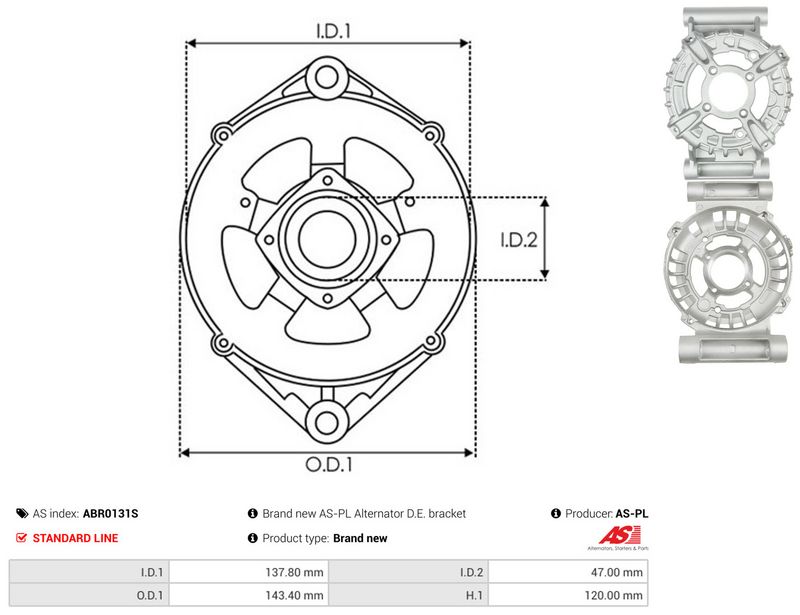 Kaitsekate, generaator, AS-PL ABR0131S