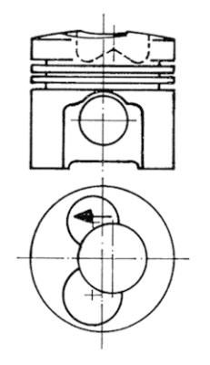 Product Image - Zuiger - 93472610 - KOLBENSCHMIDT