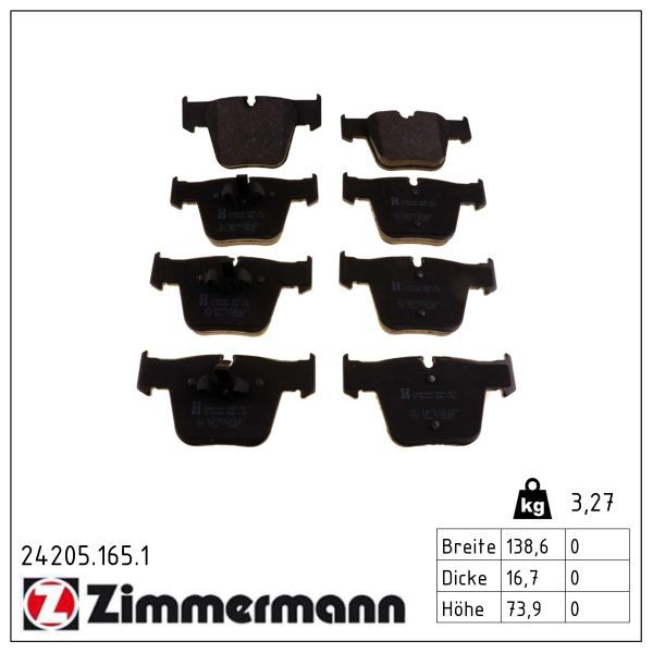 Set placute frana,frana disc 24205.165.1 ZIMMERMANN