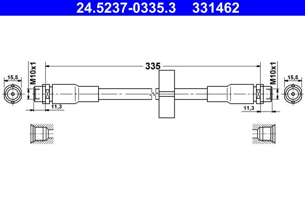 Гальмівний шланг, Ate 24.5237-0335.3