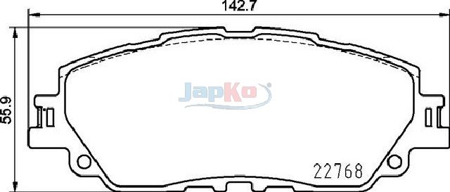 Piduriklotsi komplekt, ketaspidur, JAPKO 502026