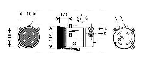 AVA QUALITY COOLING kompresszor, klíma OLAK277