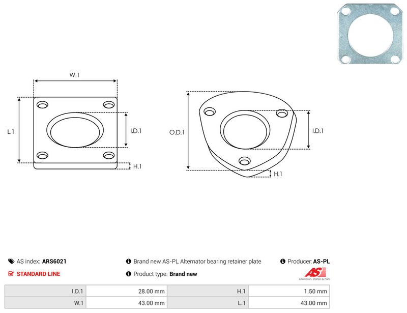 AS-PL ARS6021 Repair Set, alternator