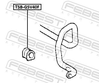 FEBEST TSB-GSV40F Mounting, stabiliser bar