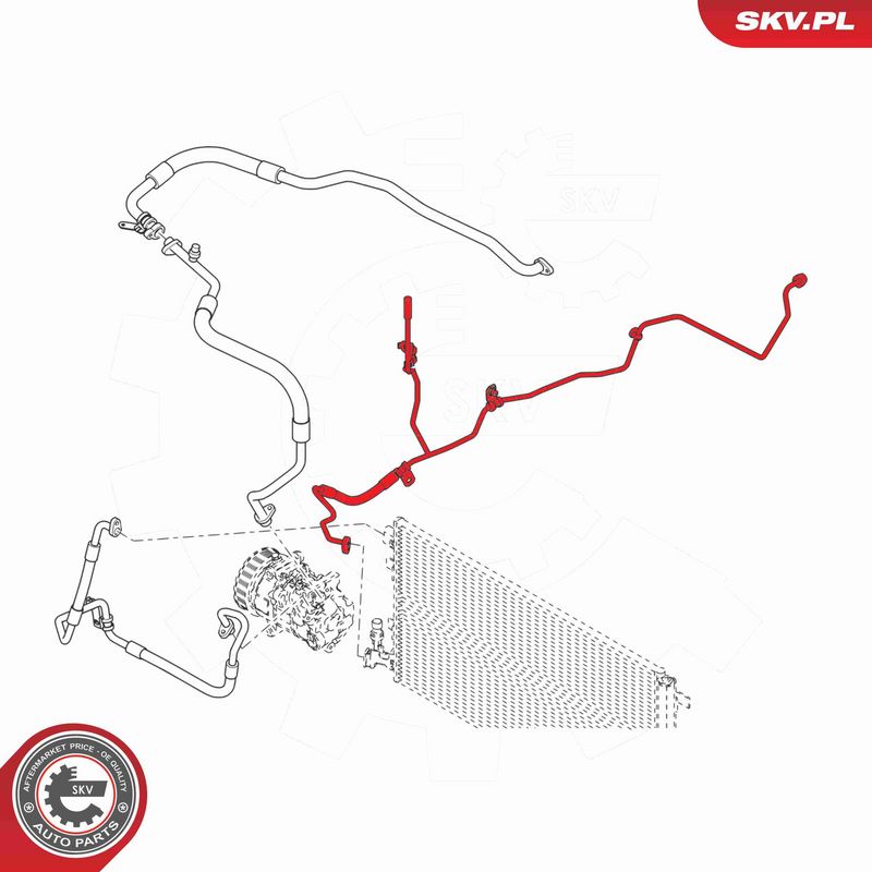 ESEN SKV 43SKV526 High-pressure Line, air conditioning