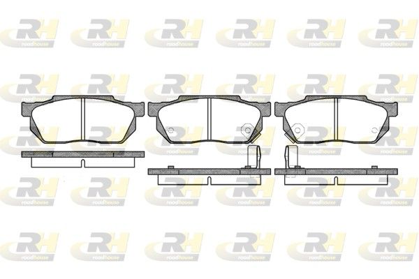 Комплект гальмівних накладок, дискове гальмо, Roadhouse 2193.02