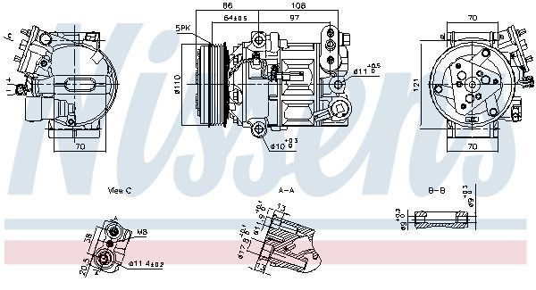 NISSENS kompresszor, klíma 890591