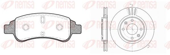 Комплект гальма, дискове гальмо, Remsa 8840.02