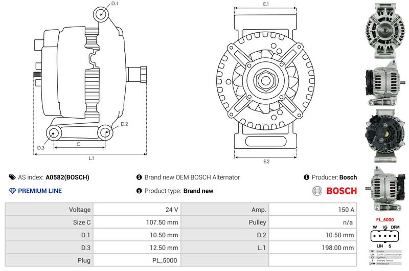 AS-PL A0582(BOSCH) Alternator