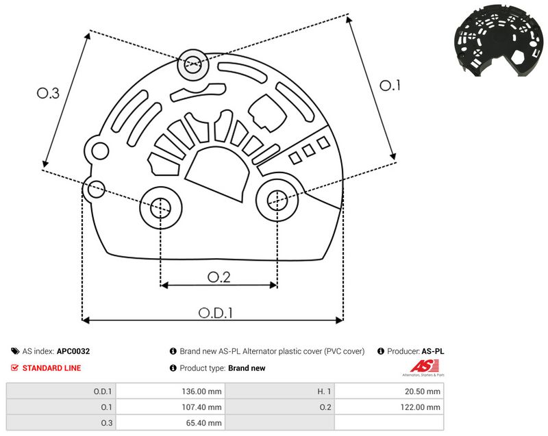 Kaitsekate, generaator, AS-PL APC0032