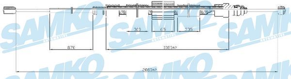 Тросовий привод, стоянкове гальмо, Samko C0716B