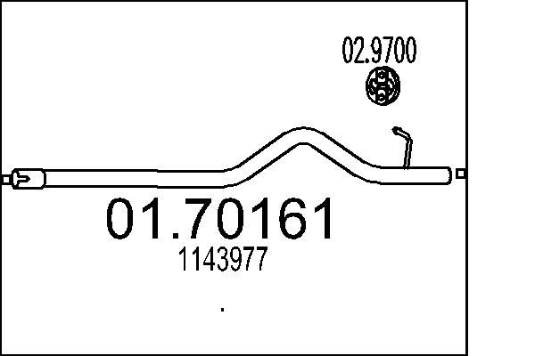 MTS kipufogócső 01.70161