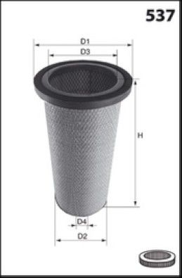 MISFAT Filtre à air secondaire R024