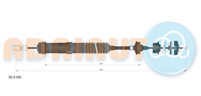 Тросовий привод, привод зчеплення, Adriauto 35.0180