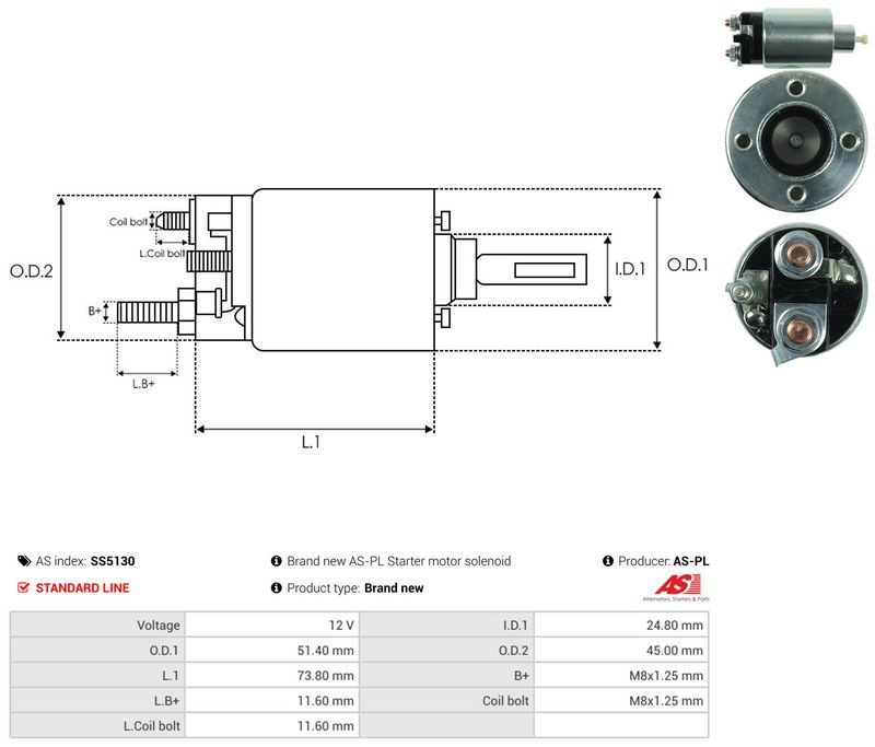 Magnetlülitus, starter, AS-PL SS5130