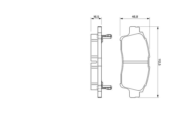 BOSCH 0 986 424 535 Brake Pad Set, disc brake