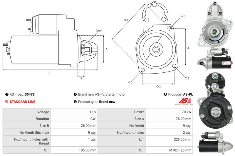 AS-PL S0478 Starter