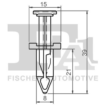 FA1 53-30001.5 Clip, trim/protection strip