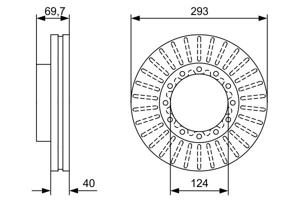 BOSCH 0 986 479 D14 Brake Disc