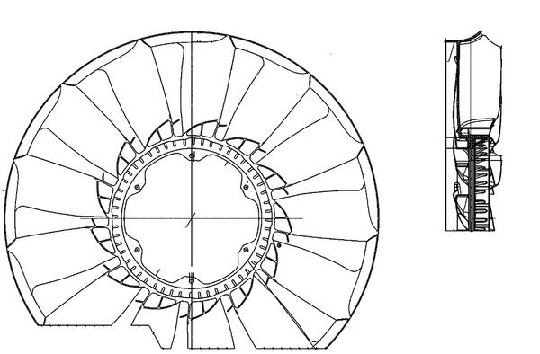 MAHLE CFW 55 000P Fan Wheel, engine cooling