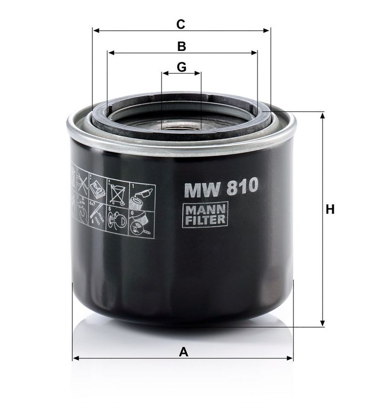 Õlifilter, MANN-FILTER MW 810