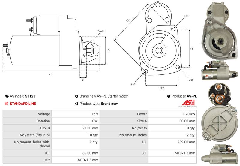 AS-PL S3123 Starter